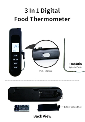 Faltbarer Infrarotaugenblick las Digital-Thermometer mit ausgedehnter verdrahteter Sonde