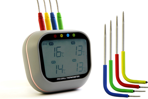 60m drahtloser Grill-Fleisch-Thermometer-Fernmonitor mit 4 Sonden
