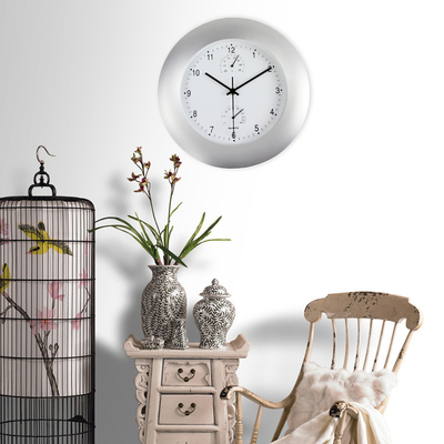 3 in 1 Uhr-Thermometer-Hygrometer-Wetterstations-Aluminiuminnenrahmen im Freien