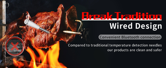 Neueste drahtlose Bluetooth-Bbq-Thermometer IPX8 Wasserdicht Haushaltsmittel-Temperaturregler für Rauchergrill