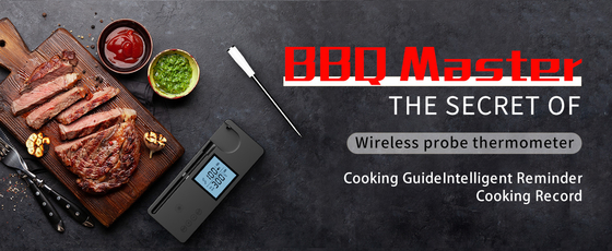 Neueste drahtlose Bluetooth-Bbq-Thermometer IPX8 Wasserdicht Haushaltsmittel-Temperaturregler für Rauchergrill