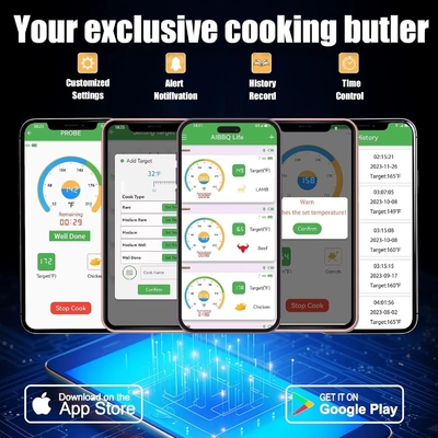 Amazon Hot Sale Fleischthermometer Wireless Probe App Steuerung Smart Thermometer mit langer Reichweite Für Ofen, Grillen