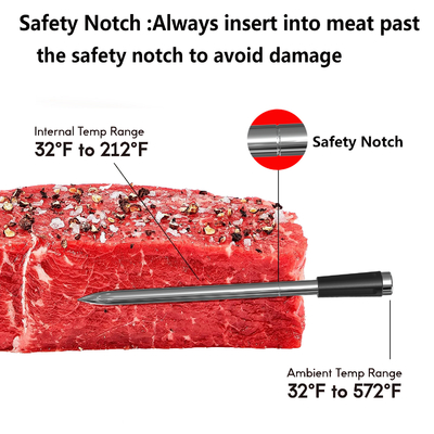 Amazon Hot Sale Fleischthermometer Wireless Probe App Steuerung Smart Thermometer mit langer Reichweite Für Ofen, Grillen