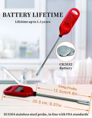 IP67 Wasserdicht Instant-Lesen Digitaler Fleischthermometer SS 304 Sonde Küchenthermometer Temperatur Gadget Für Bbq Kochen