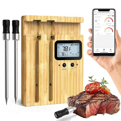 Lange Reichweite 165ft Tuya App Remote Smart Bbq Kochthermometer Bluetooth 5.0 Wireless Doppelnadel Fleischthermometer