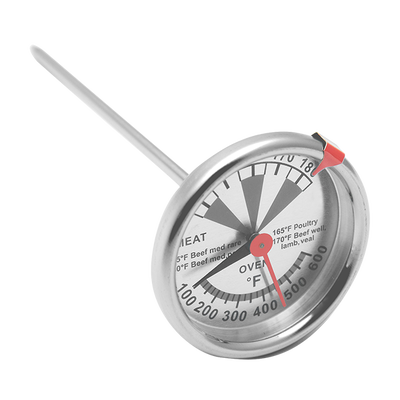 Edelstahl-Bimetall industrieller Oven Thermometer 100F - 600F Oven Temperature Range
