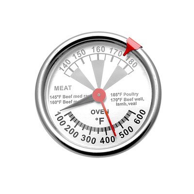 Edelstahl-Bimetall industrieller Oven Thermometer 100F - 600F Oven Temperature Range