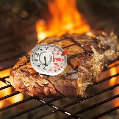 Breitbild-ovale Form-Skala Oven Thermometer For Meat/Rindfleisch/Huhn