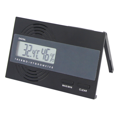Lcd-Tischplatten-3V Batterie 90% elektronischer Feuchtigkeits-Thermometer relativer Feuchtigkeit