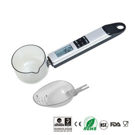 Silberner Messlöffel Digital, Küchen-Löffel-Skala mit austauschbaren Köpfen