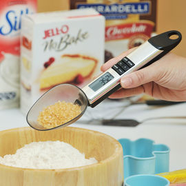 Silberner Messlöffel Digital, Küchen-Löffel-Skala mit austauschbaren Köpfen