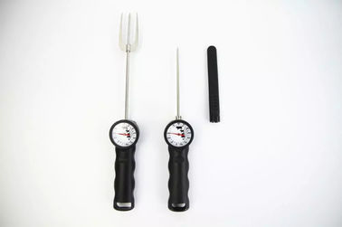 Augenblick las Körper-Form-Fleisch-Thermometer-Gabel Trident BBQ Werkzeuge gebogene