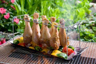 Hitzebeständigkeits-Grill bearbeitet Brathühnertrommelstock/Flügel-Gestell
