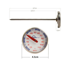 Las rostfreies Bimetall gebratener Augenblick BBQ-Thermometer mit blauer Farbwohnung