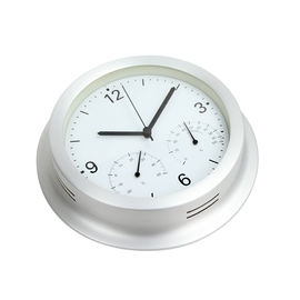 3 in 1 Entwurfs-Innenthermometer im Freien mit Uhr/Temperatur/Hygrometer-Lesung