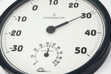 Runder eleganter Innenthermometer im Freien mit Temperatur/Hygrometer-Lesung