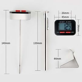 Augenblick las wasserdichte Digital-Thermometer-Schwarz-Farbe mit Sonde der Falten-IPX4