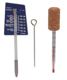 Glasrohr-Wein-/Fleisch-kochender Thermometer-gesetzte transparente Farbe maßgeschneidert