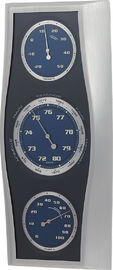 Ummauern Sie den Barometer-Innenthermometer im Freien, der nach Hause/hängen, Büro-Metallmaterial