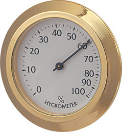 Durchmesser-runde Form des Tabak-Zigarren-Hygrometer-37.8mm für das Luftfeuchtigkeitsregler-Rauchen
