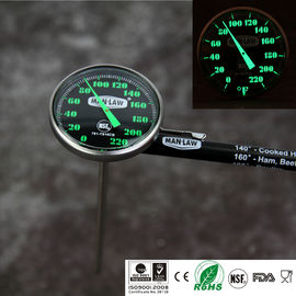 Sicherer runder Grill-Augenblick las Küchen-Thermometer 1,6" Skala-Größen-Leichtgewichtler